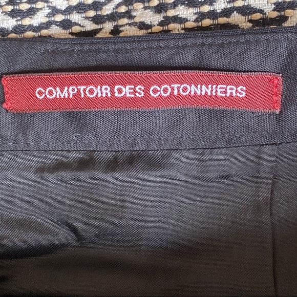 Comptoir Des Cotonniers Tweed & Leather Skirt - Picture 4 of 5